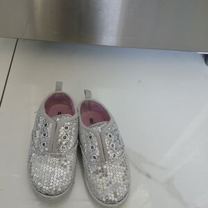 Sparkle Slip-On Kids Shoes in Silver